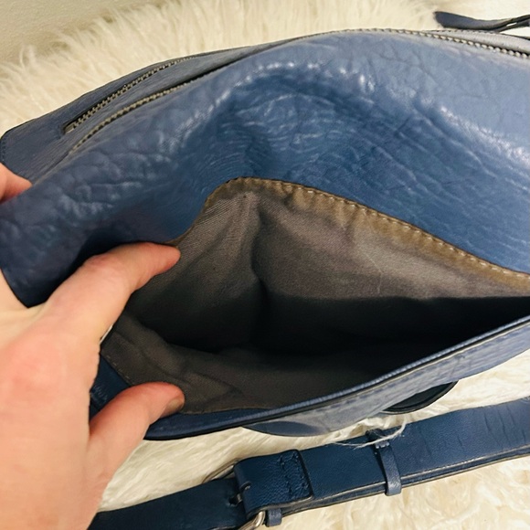 Treasure & Bond Slate Blue Genuine Leather Crossbody Bag - Picture 6 of 7
